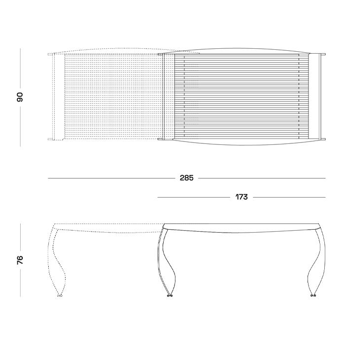 Дизайнерский раздвижной обеденный стол Poltronova Split Dining Table Дизайнерский раздвижной обеденный стол Poltronova Split Dining Table в Челябинске