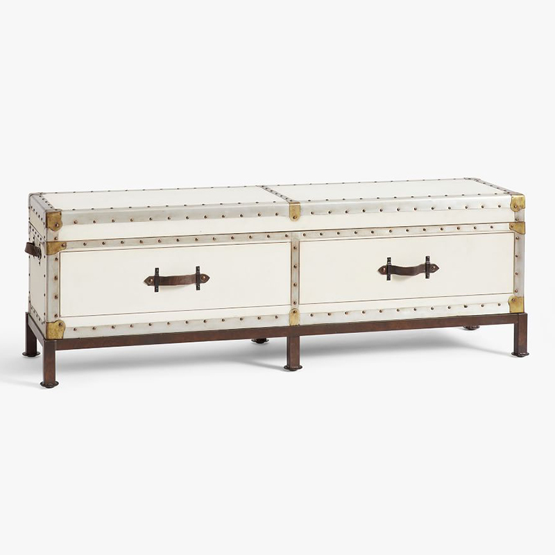 Сундук Vintage Chests Long Белый Коричневый в Челябинске | Loft Concept 