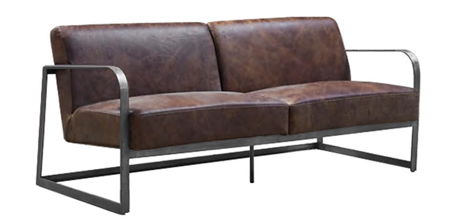 Диван INDIO METAL leather SOFA Диван INDIO METAL leather SOFA - Loft-Concept в Челябинске
