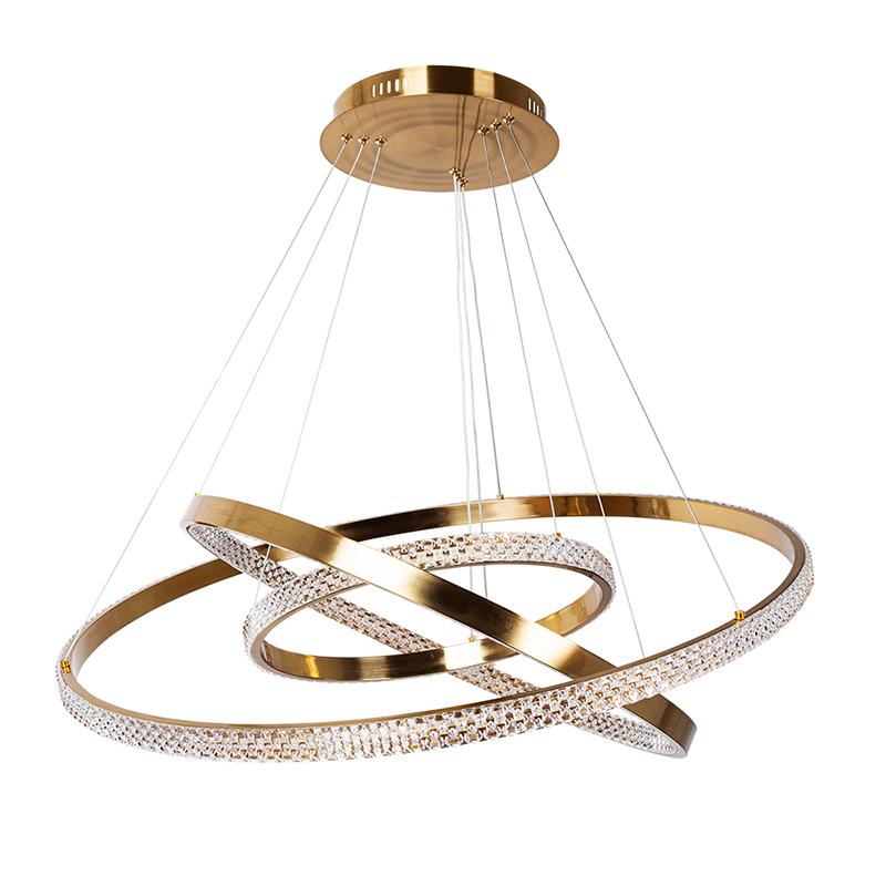 Люстра дизайнерская Gold Rings of Venus Золотой Люстра дизайнерская Gold Rings of Venus Золотой в Челябинске | Loft Concept