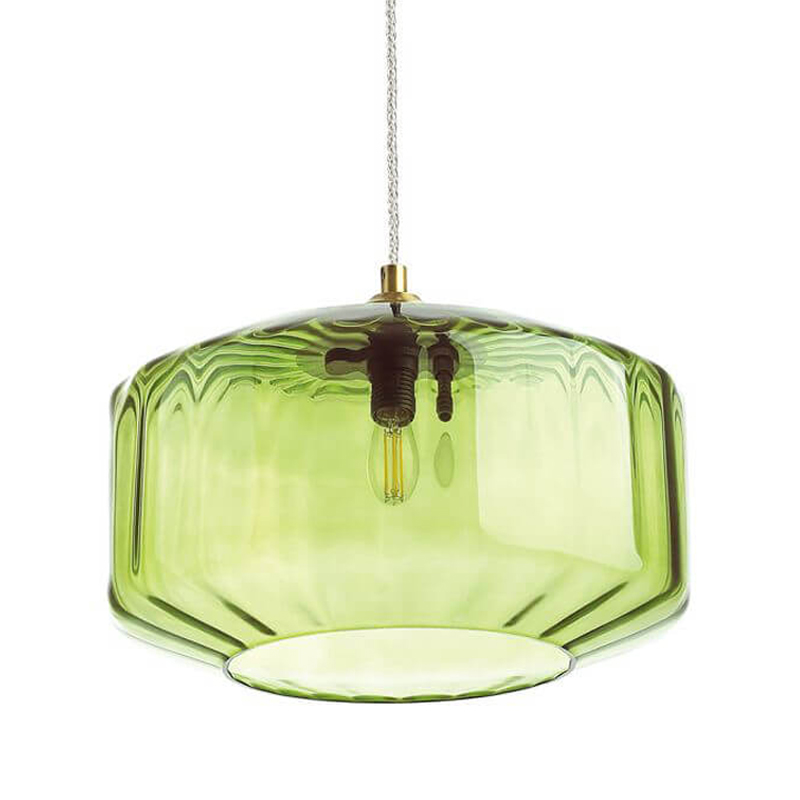 Подвесной светильник Multicolored Glass Green Зеленый Бронза Подвесной светильник Multicolored Glass Green Зеленый Бронза в Челябинске | Loft Concept