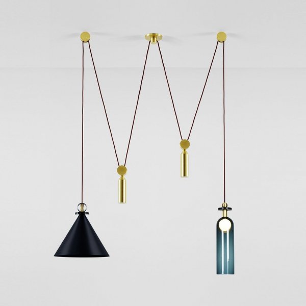 Подвесной светильник Shape up Double Pendant Black Черный Подвесной светильник Shape up Double Pendant Black Черный в Челябинске | Loft Concept