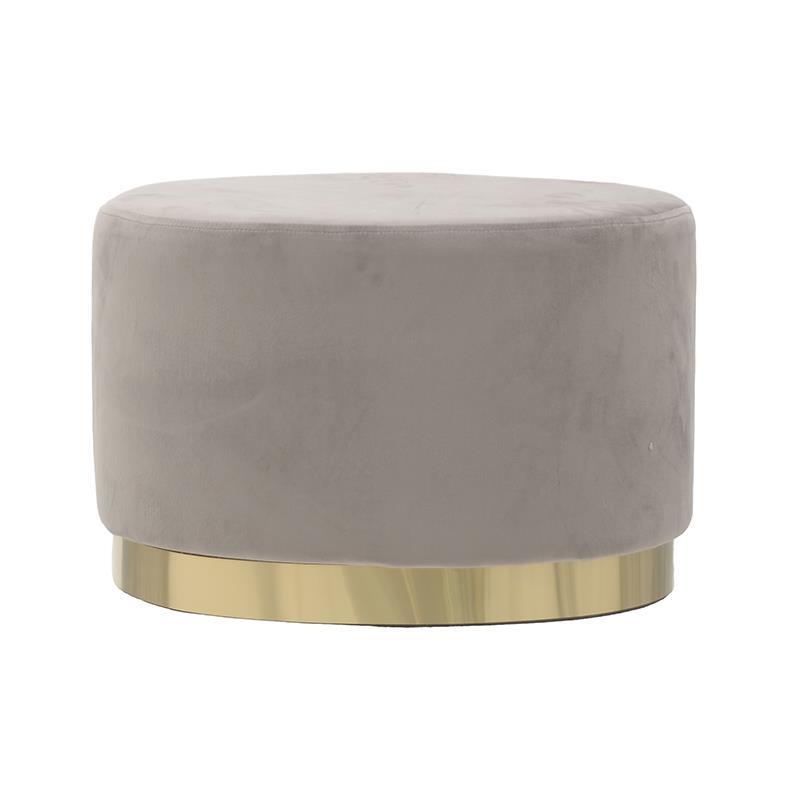Пуф Golden Belt Beige Pastel Бежево-серый Золотой Пуф Golden Belt Beige Pastel Бежево-серый Золотой в Челябинске | Loft Concept