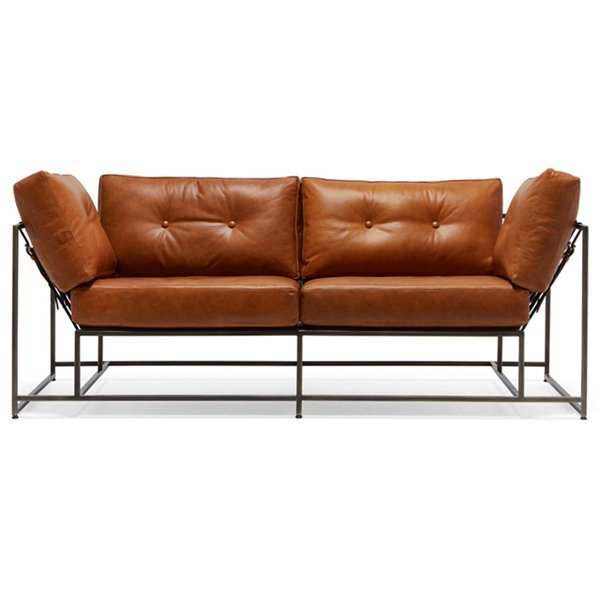 Двухместный диван Two Seat Encounter Leather Sofa Коричневый винтаж Двухместный диван Two Seat Encounter Leather Sofa Коричневый винтаж в Челябинске | Loft Concept