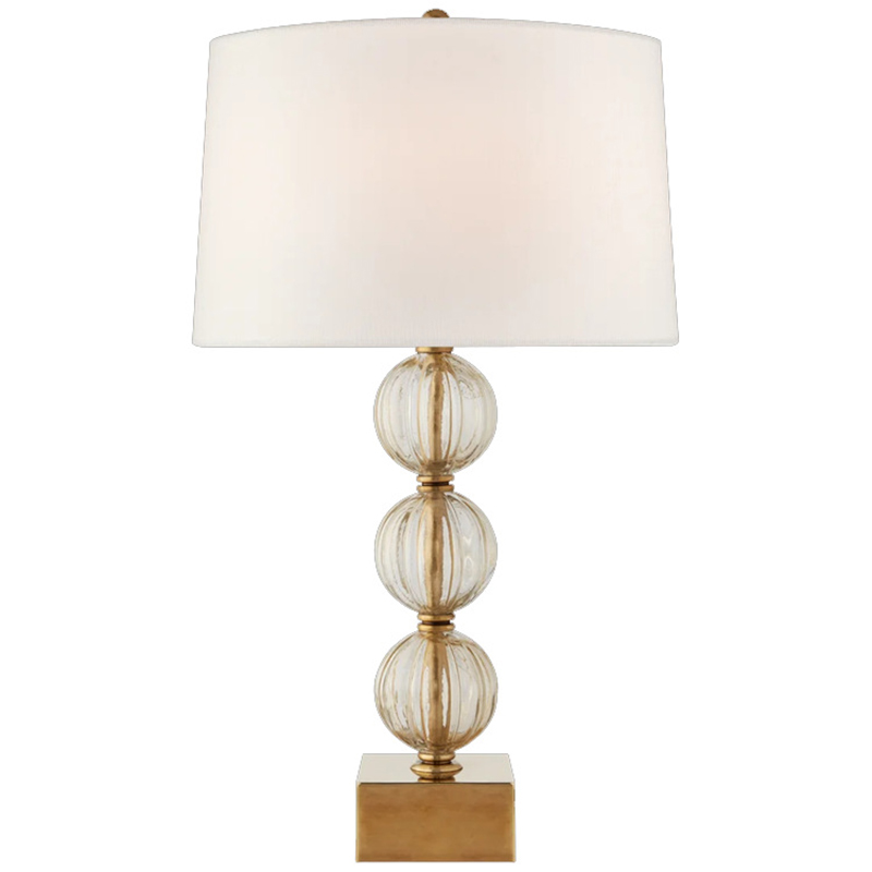 Настольная Лампа SAZERAC LARGE TABLE LAMP Transparent Бежевый Прозрачное Стекло Латунь Настольная Лампа SAZERAC LARGE TABLE LAMP Transparent Бежевый Прозрачное Стекло Латунь в Челябинске | Loft Concept