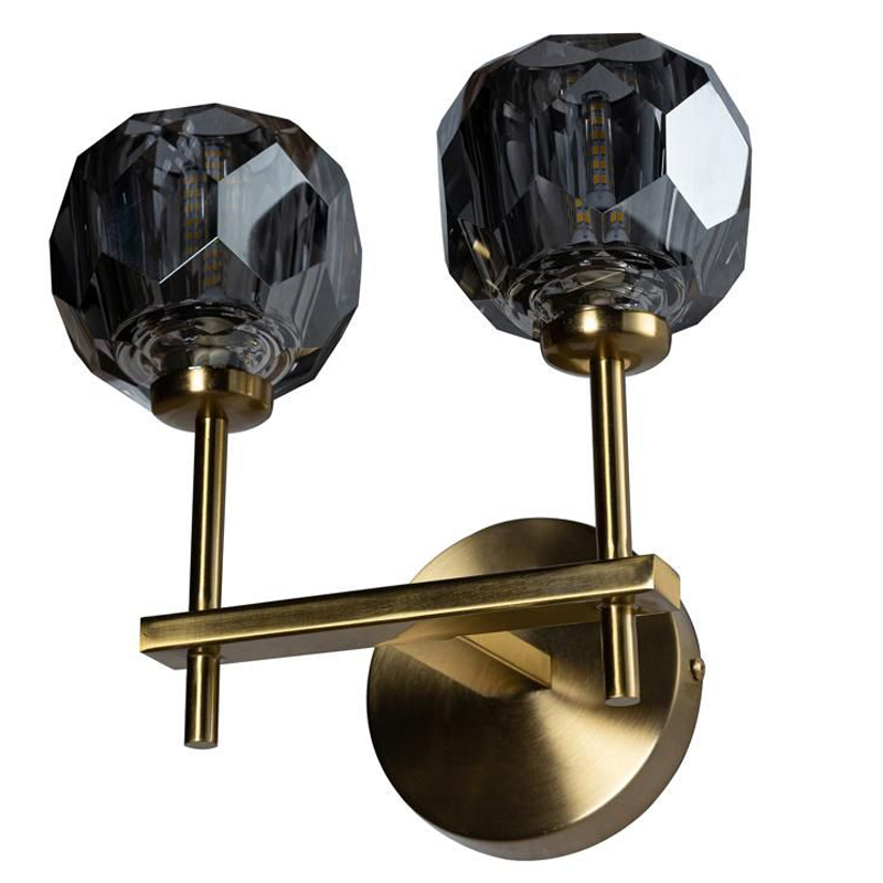 Бра RH Boule de Cristal Double Sconce smoky Латунь Дымчатый (Smoke) Бра RH Boule de Cristal Double Sconce smoky Латунь Дымчатый (Smoke) в Челябинске | Loft Concept