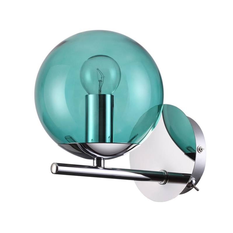 Бра Bolle Hanging Lamp Blue Хром Бирюзовый Бра Bolle Hanging Lamp Blue Хром Бирюзовый в Челябинске | Loft Concept