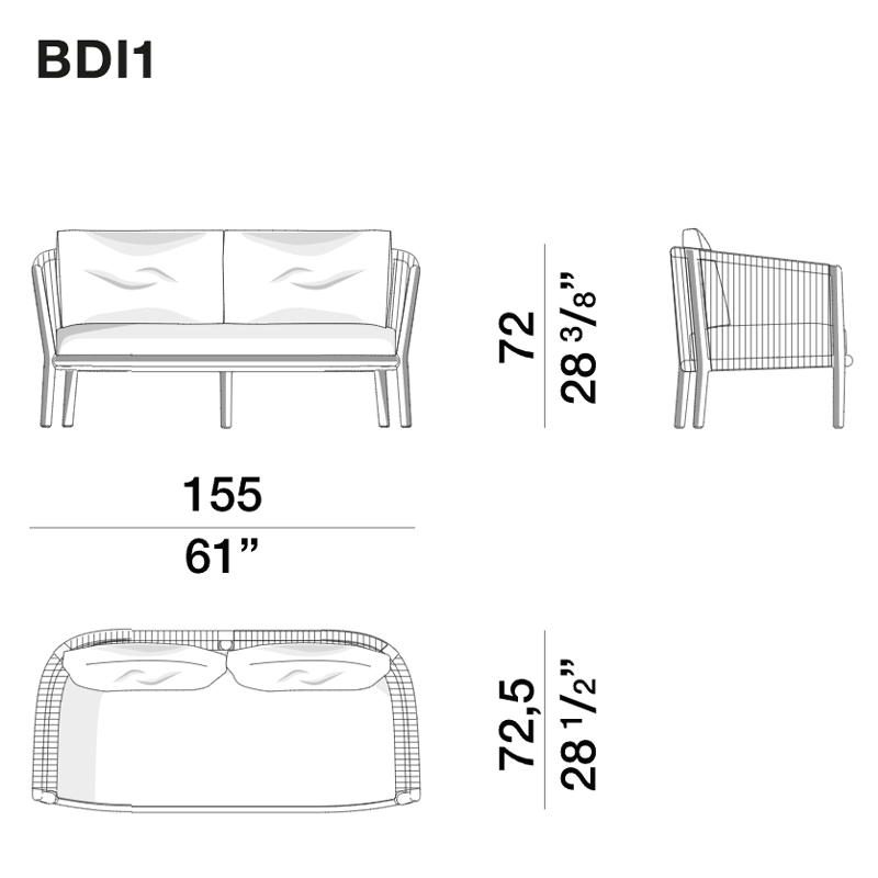 Дизайнерский уличный диван из массива дерева BOBOLI Sofa Дизайнерский уличный диван из массива дерева BOBOLI Sofa в Челябинске