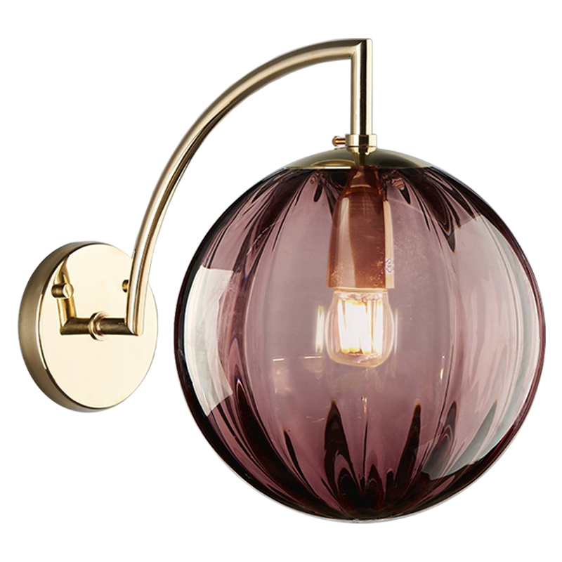 Бра Hector Sconce burgundy Глянцевое золото Бургундский красный Бра Hector Sconce burgundy Глянцевое золото Бургундский красный в Челябинске | Loft Concept