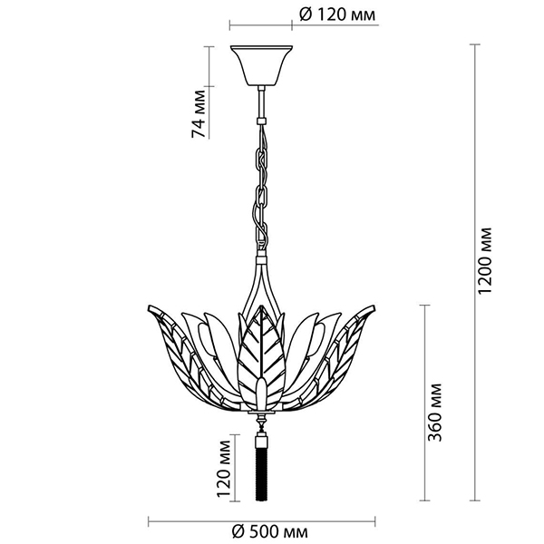 Люстра Glass Petals Chandelier 50 Люстра Glass Petals Chandelier 50 в Челябинске