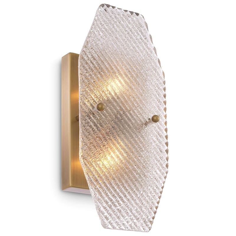 Бра Eichholtz Wall Lamp Fernando Латунь Прозрачное Стекло Бра Eichholtz Wall Lamp Fernando Латунь Прозрачное Стекло в Челябинске | Loft Concept