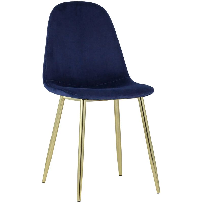 Стул Archie Chair Темно-Синий Велюр Золотые ножки Темно-синий Золотой Стул Archie Chair Темно-Синий Велюр Золотые ножки Темно-синий Золотой в Челябинске | Loft Concept