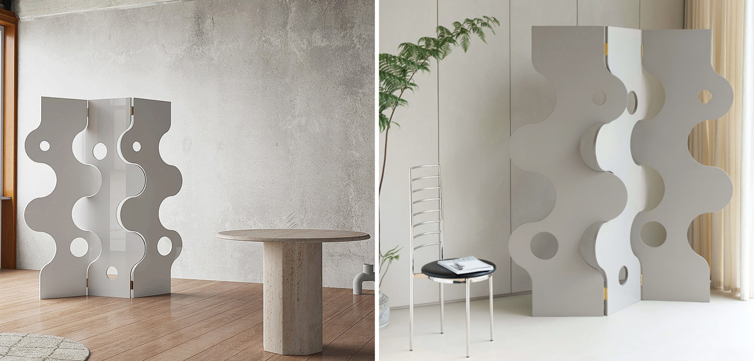 Ширма Loani Curved Screen for Room White - фото