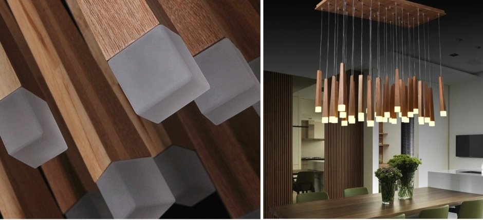 Люстра Wooden Glowworm Square Люстра Wooden Glowworm Square - Loft-Concept в Челябинске