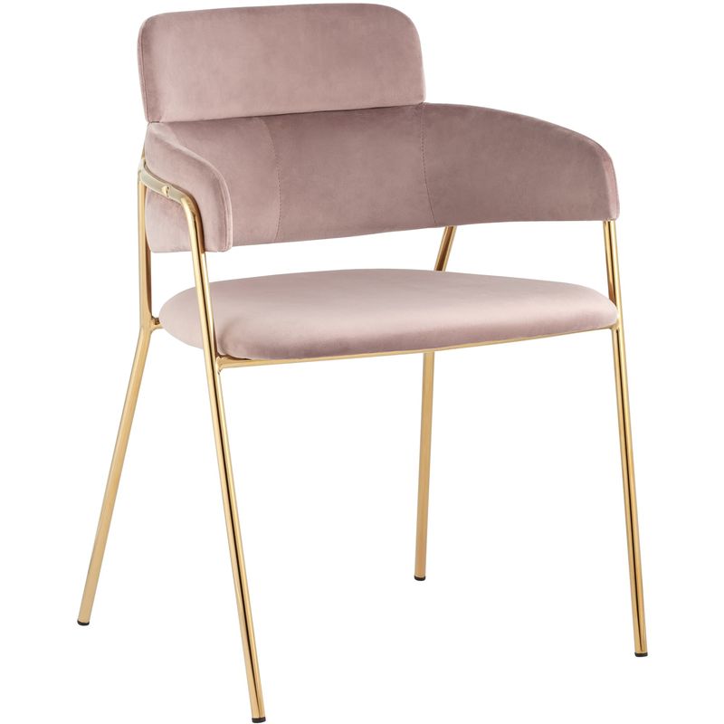 Polina chair Пепельно-Розовый Велюр Розовый пастельный Золотой Polina chair Пепельно-Розовый Велюр Розовый пастельный Золотой в Челябинске | Loft Concept
