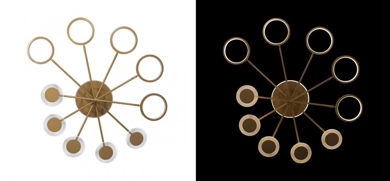 Люстра светодиодная BENDIK LIGHTING Gold 10 плафонов - фото