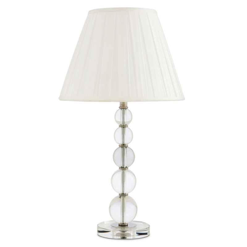 Настольная лампа Eichholtz Table Lamp Aubaine Прозрачный Белый Никель Настольная лампа Eichholtz Table Lamp Aubaine Прозрачный Белый Никель в Челябинске | Loft Concept