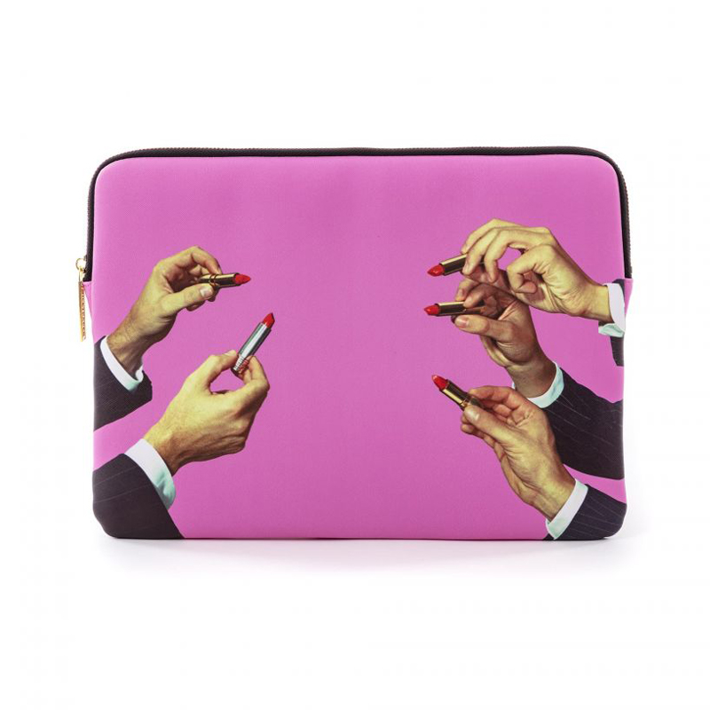 Чехол для ноутбука Seletti Laptop Bag Lipsticks Pink Розовый Чехол для ноутбука Seletti Laptop Bag Lipsticks Pink Розовый в Челябинске | Loft Concept