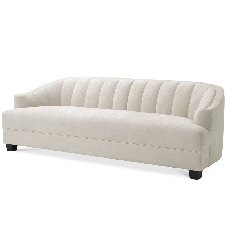 Диван Eichholtz Sofa Polaris ivory ( слоновая кость ) Черный в Челябинске | Loft Concept 