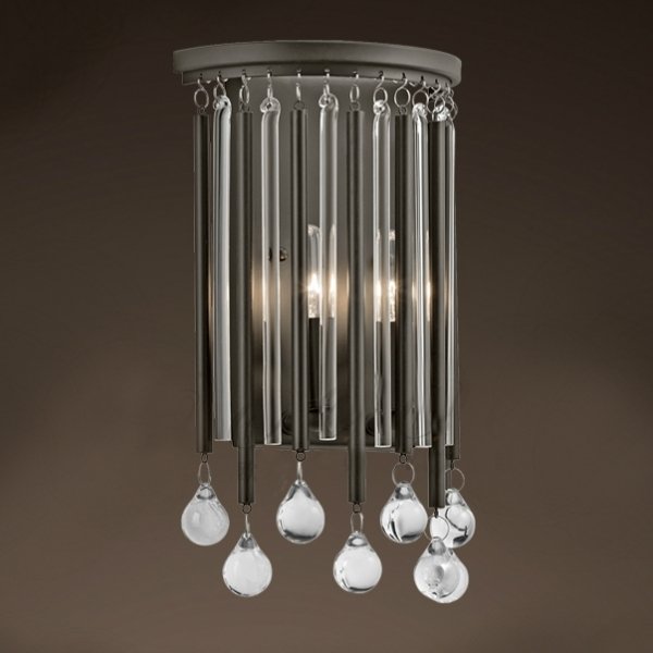 Бра Midlight Verona Crystal Chandelier Черный Прозрачный Бра Midlight Verona Crystal Chandelier Черный Прозрачный в Челябинске | Loft Concept