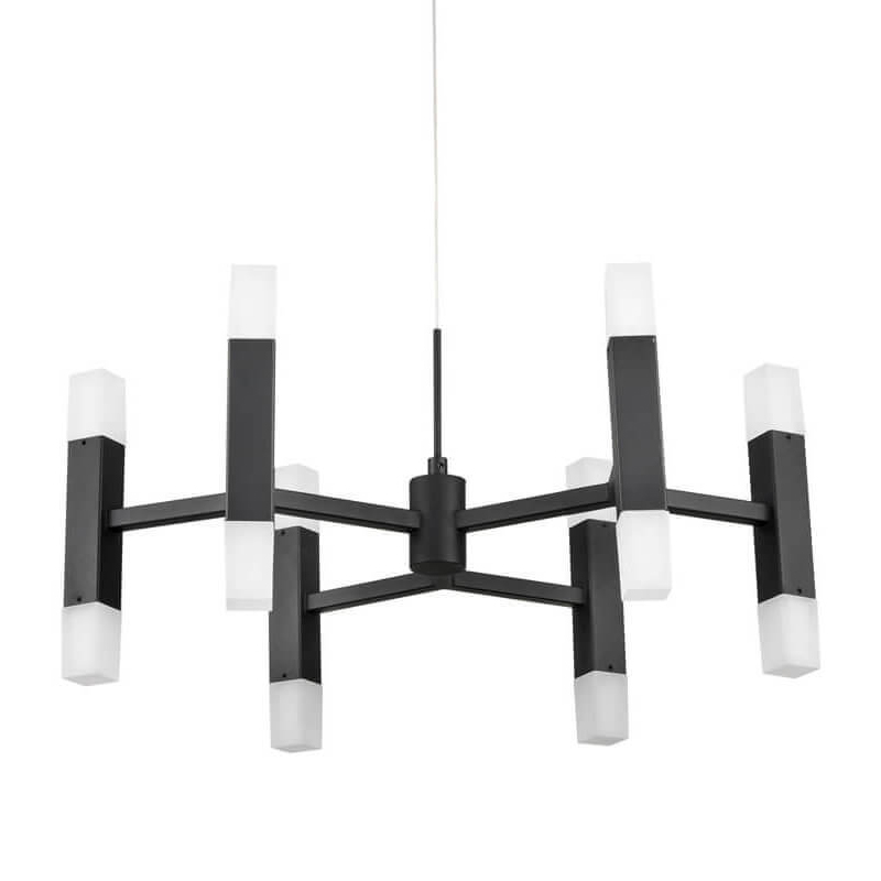 Люстра Rigor & Conciseness Lighting Angular Plafond Black Белый Черный Люстра Rigor & Conciseness Lighting Angular Plafond Black Белый Черный в Челябинске | Loft Concept