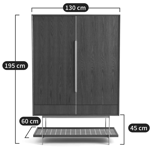 Платяной шкаф из серого дуба Sawada Gray Oak Wardrobe Платяной шкаф из серого дуба Sawada Gray Oak Wardrobe в Челябинске