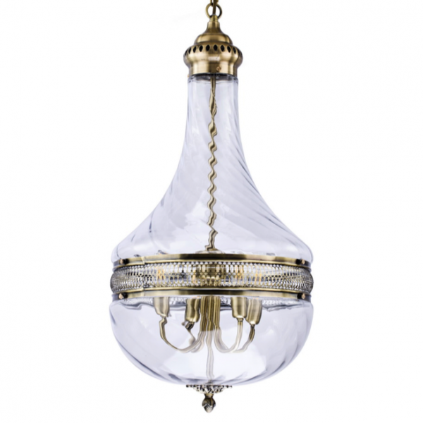 Люстра Capitol Hill Glass Pendant 40 Nickel Хром Люстра Capitol Hill Glass Pendant 40 Nickel Хром в Челябинске | Loft Concept