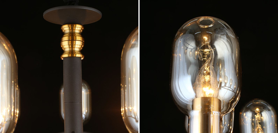 Люстра c овальными плафонами Champagne Glass Люстра c овальными плафонами Champagne Glass - Loft-Concept в Челябинске