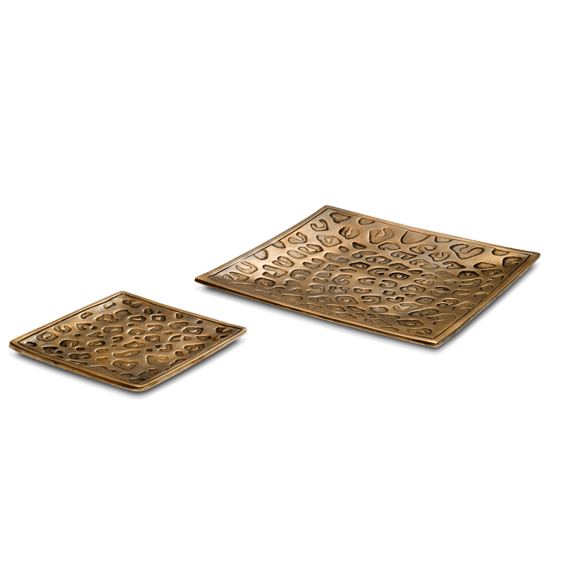 Комплект подносов Eichholtz Tray Jaguar set of 2 Винтажная латунь в Челябинске | Loft Concept 