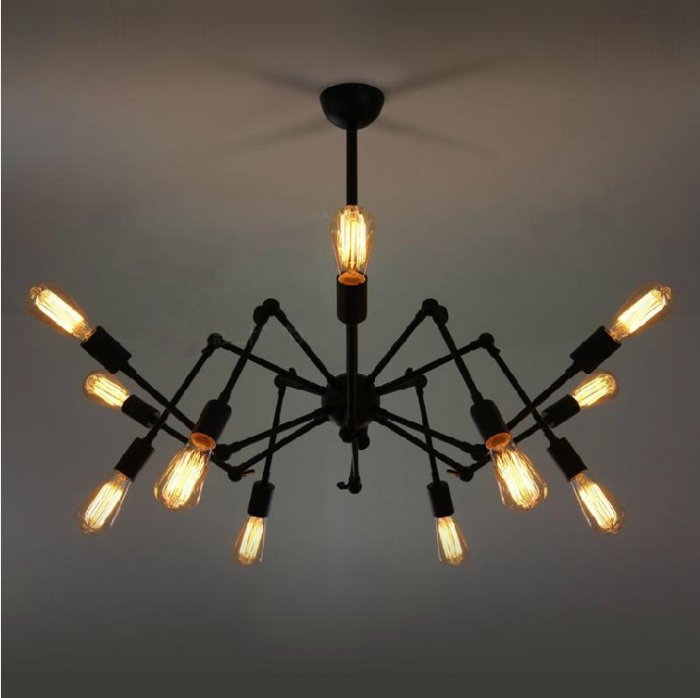 Люстра Loft Industrial Sputnik Chandelier Spider Черный Люстра Loft Industrial Sputnik Chandelier Spider Черный в Челябинске | Loft Concept