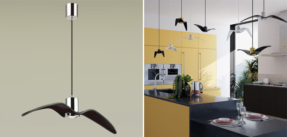 Подвесной светильник Seagull Average Chrome черный Подвесной светильник Seagull Average Chrome черный - Loft-Concept в Челябинске