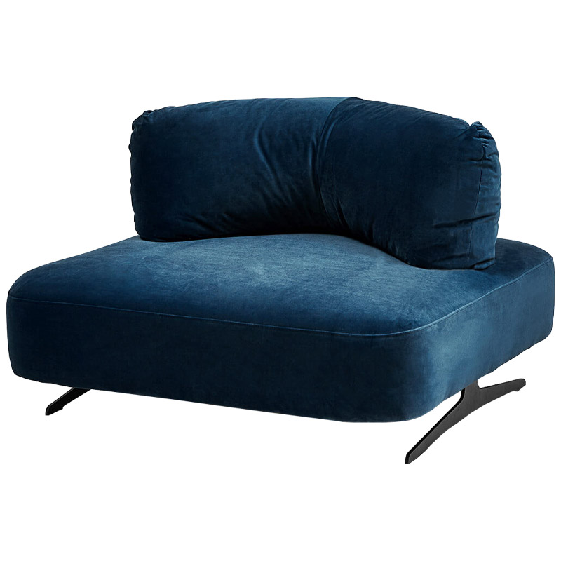 Кресло Dacosta Chair blue Сапфирово-синий Черный Кресло Dacosta Chair blue Сапфирово-синий Черный в Челябинске | Loft Concept