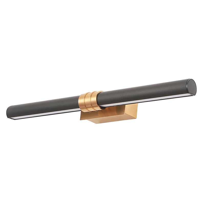 Бра с черным матовым корпусом и золотистым креплением Trumpet tube Латунь Белый Черный Бра с черным матовым корпусом и золотистым креплением Trumpet tube Латунь Белый Черный в Челябинске | Loft Concept