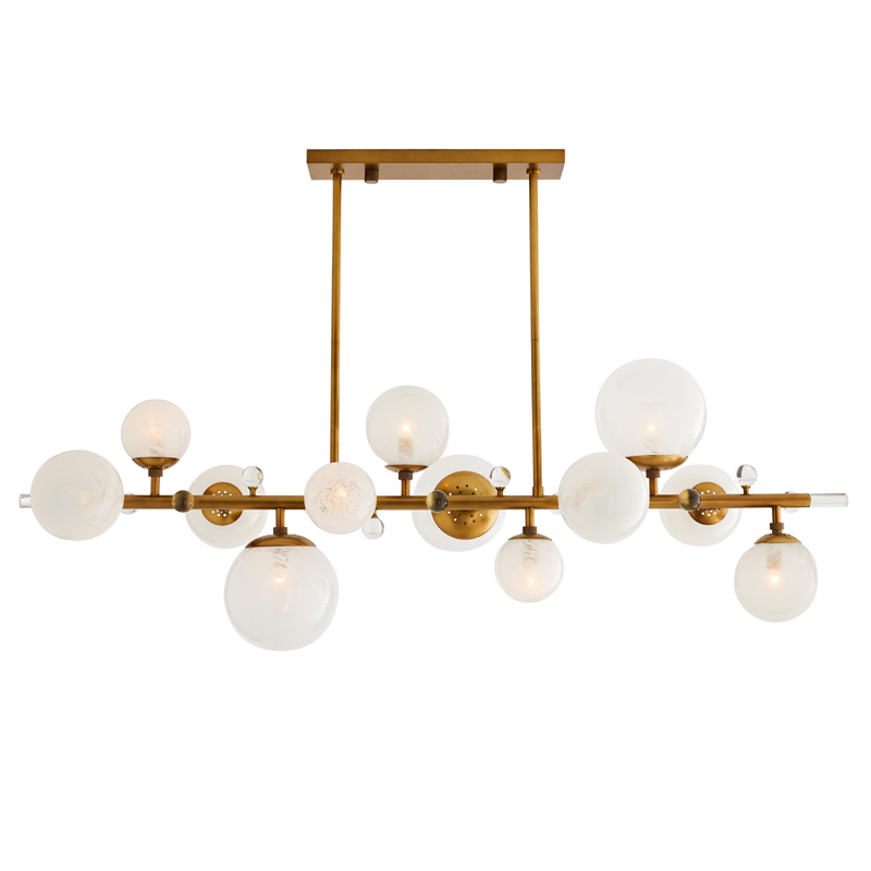 Люстра Arteriors TROON CHANDELIER Золотой Прозрачный Белый Люстра Arteriors TROON CHANDELIER Золотой Прозрачный Белый в Челябинске | Loft Concept