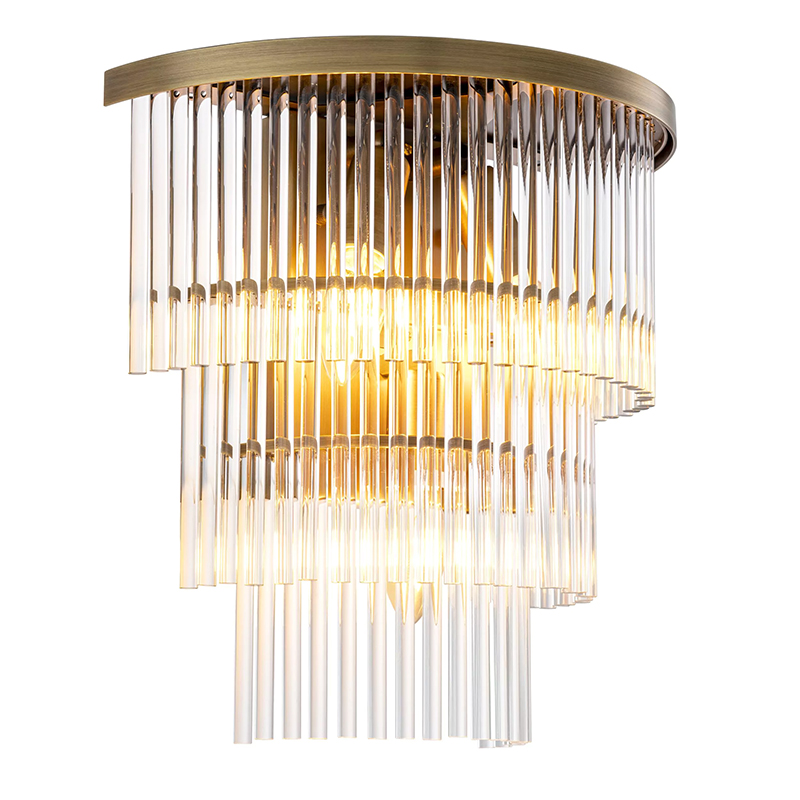 Бра Eichholtz Wall Lamp East Brass Прозрачное Стекло Латунь Бра Eichholtz Wall Lamp East Brass Прозрачное Стекло Латунь в Челябинске | Loft Concept