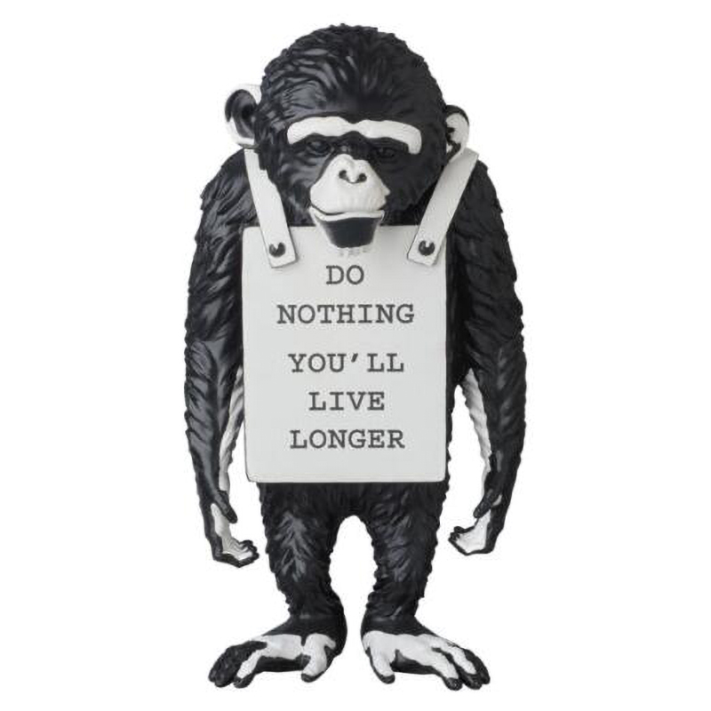 Статуэтка Banksy Lying Monkey Black and White Черно-белый Статуэтка Banksy Lying Monkey Black and White Черно-белый в Челябинске | Loft Concept