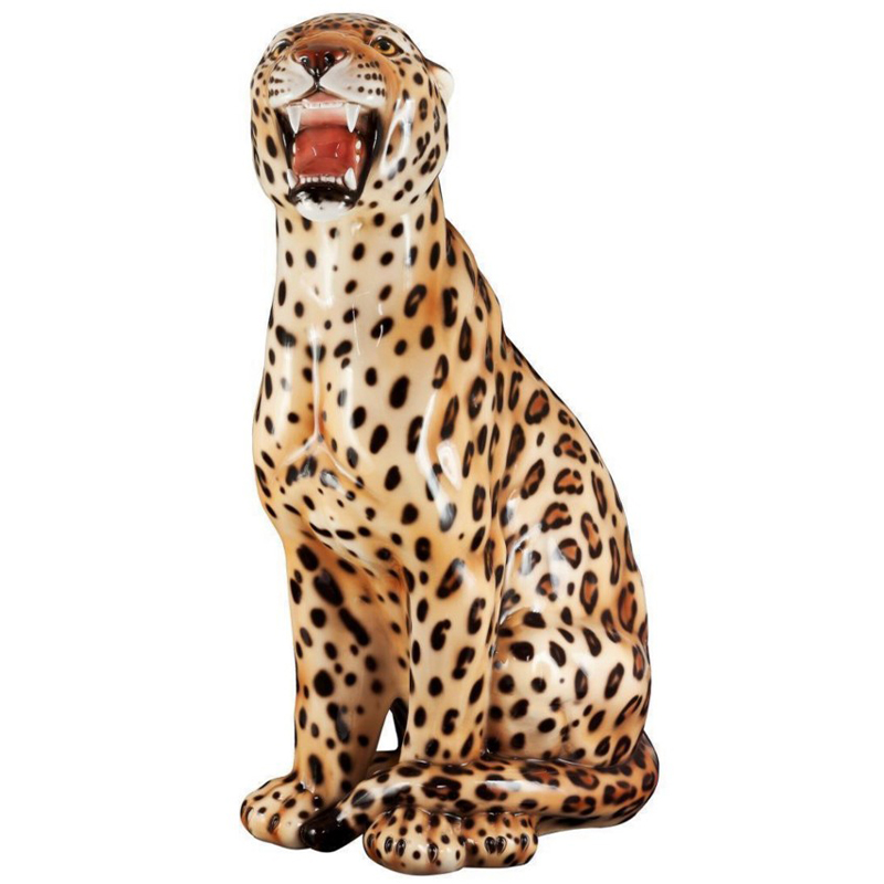 Статуэтка Abhika Leopard Dx Mix Коричневый Бежевый Черный в Челябинске | Loft Concept 