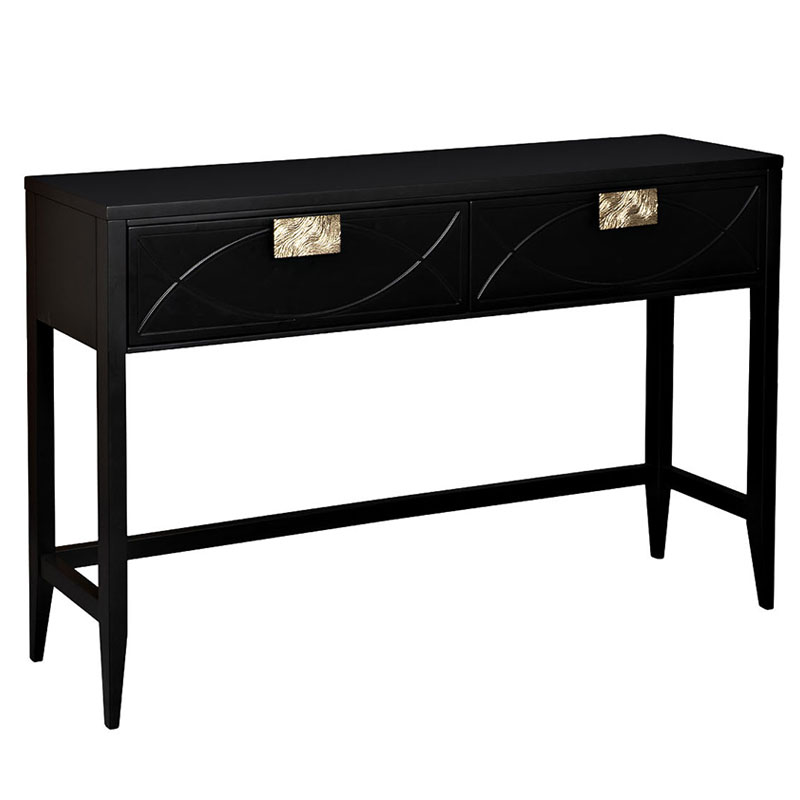 Консоль Amelie Black Console Черный Золотой в Челябинске | Loft Concept 