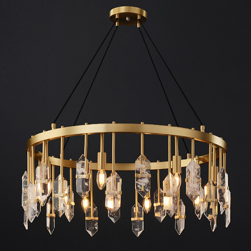 Люстра Dorotea Chandelier Латунь Прозрачный Люстра Dorotea Chandelier Латунь Прозрачный в Челябинске | Loft Concept