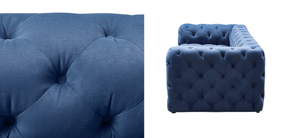 Диван Soho tufted blue velor Диван Soho tufted blue velor - Loft-Concept в Челябинске