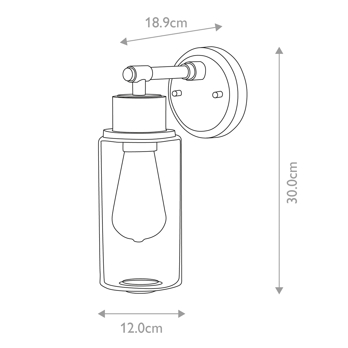 Бра с цилиндрическим прозрачным плафоном из стекла с пузырьками Elstead Lighting в Челябинске