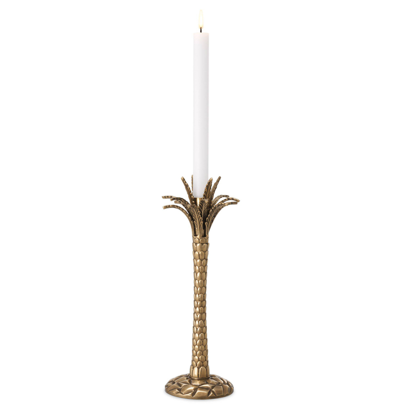 Подсвечник Eichholtz Candle Holder Palm Desert Винтажная латунь Подсвечник Eichholtz Candle Holder Palm Desert Винтажная латунь в Челябинске | Loft Concept