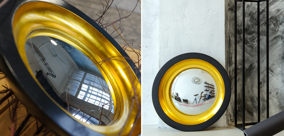 Зеркало Black and Gold Circle Mirror Зеркало Black and Gold Circle Mirror - Loft-Concept в Челябинске