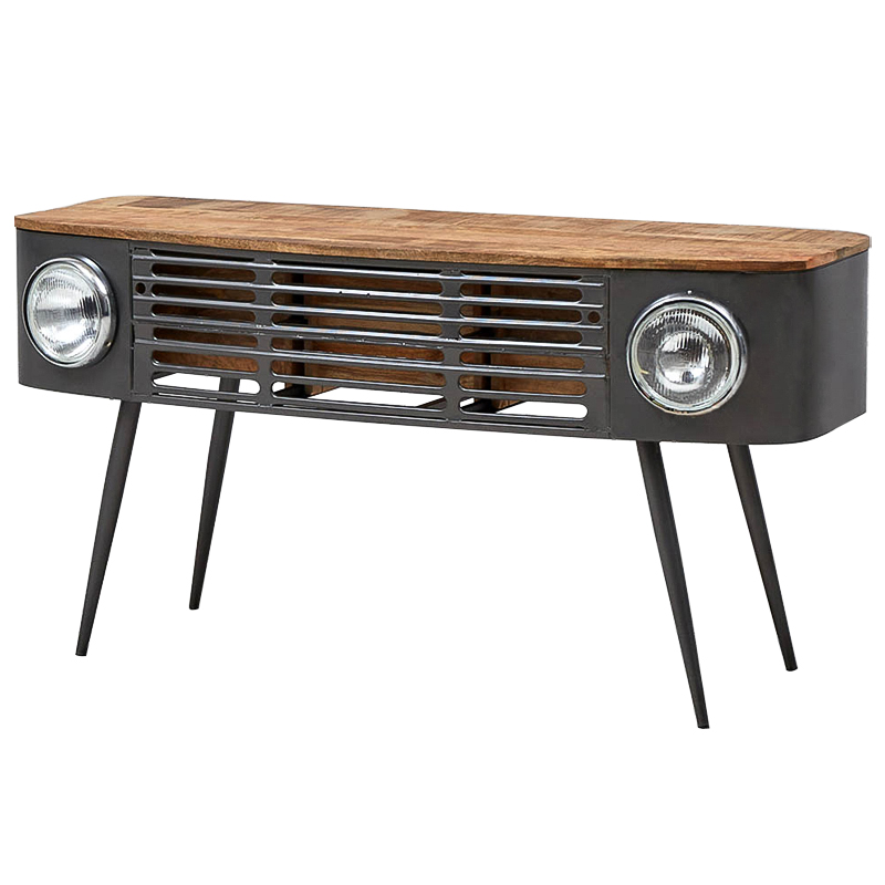 Консоль Loft Car Console Table Древесина Графит в Челябинске | Loft Concept 