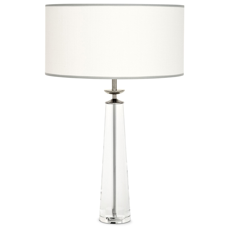 Настольная лампа Eichholtz Table Lamp Chaumon Прозрачный Белый Никель Настольная лампа Eichholtz Table Lamp Chaumon Прозрачный Белый Никель в Челябинске | Loft Concept