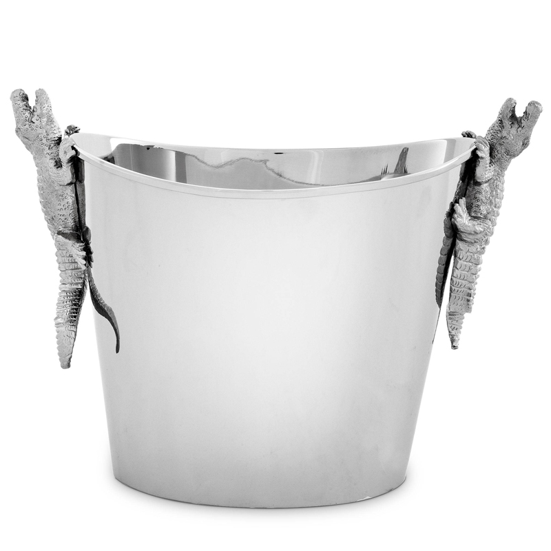 Ведерко для льда Eichholtz Wine Cooler Croc Никель Ведерко для льда Eichholtz Wine Cooler Croc Никель в Челябинске | Loft Concept