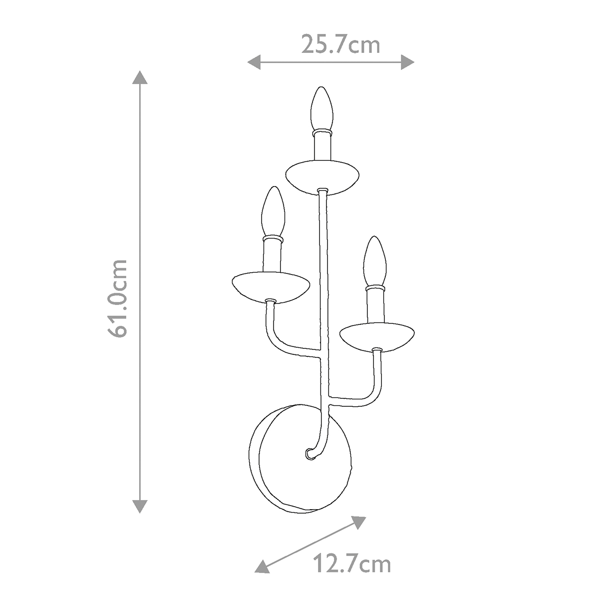 Бра с 3-мя лампами в форме свеч и фактурным покрытием Feiss в Челябинске