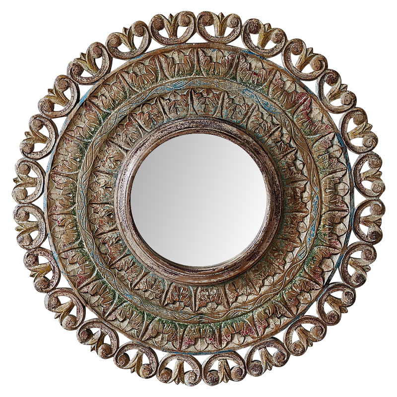 Зеркало в резной раме Manjula Grey Mango Carved Mirror Бежевый Мульти Зеркало в резной раме Manjula Grey Mango Carved Mirror Бежевый Мульти в Челябинске | Loft Concept