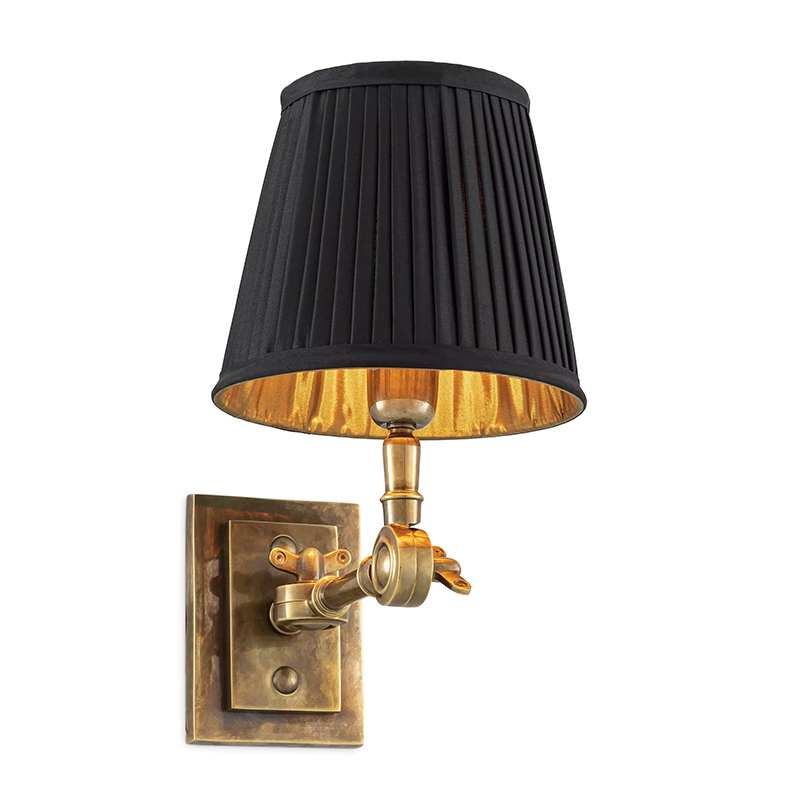 Бра Eichholtz Wall Lamp Wentworth Brass Черный Винтажная латунь Бра Eichholtz Wall Lamp Wentworth Brass Черный Винтажная латунь в Челябинске | Loft Concept