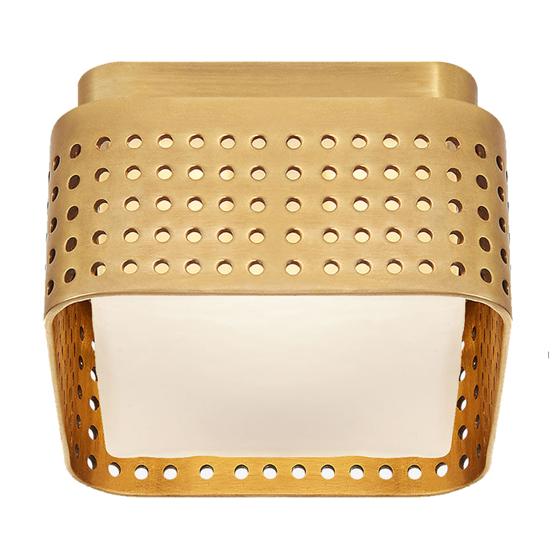 PRECISION Petite Flush Mount Brass Латунь Прозрачный белый PRECISION Petite Flush Mount Brass Латунь Прозрачный белый в Челябинске | Loft Concept